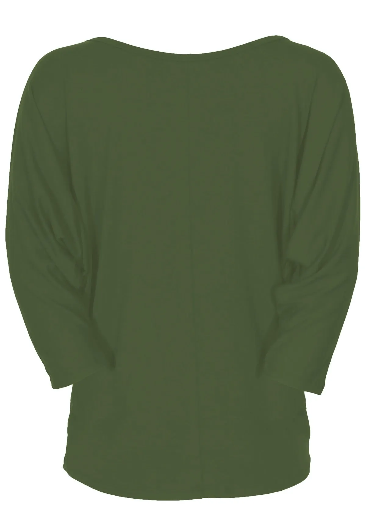 3/4 Sleeve Batwing Top Olive