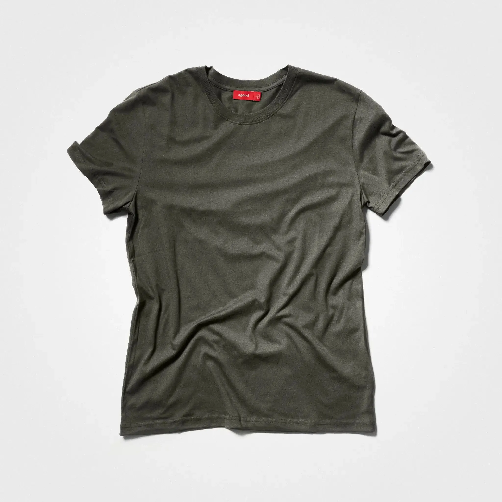 5 Pack | Men’s Recycled Cotton T-Shirts, Moss