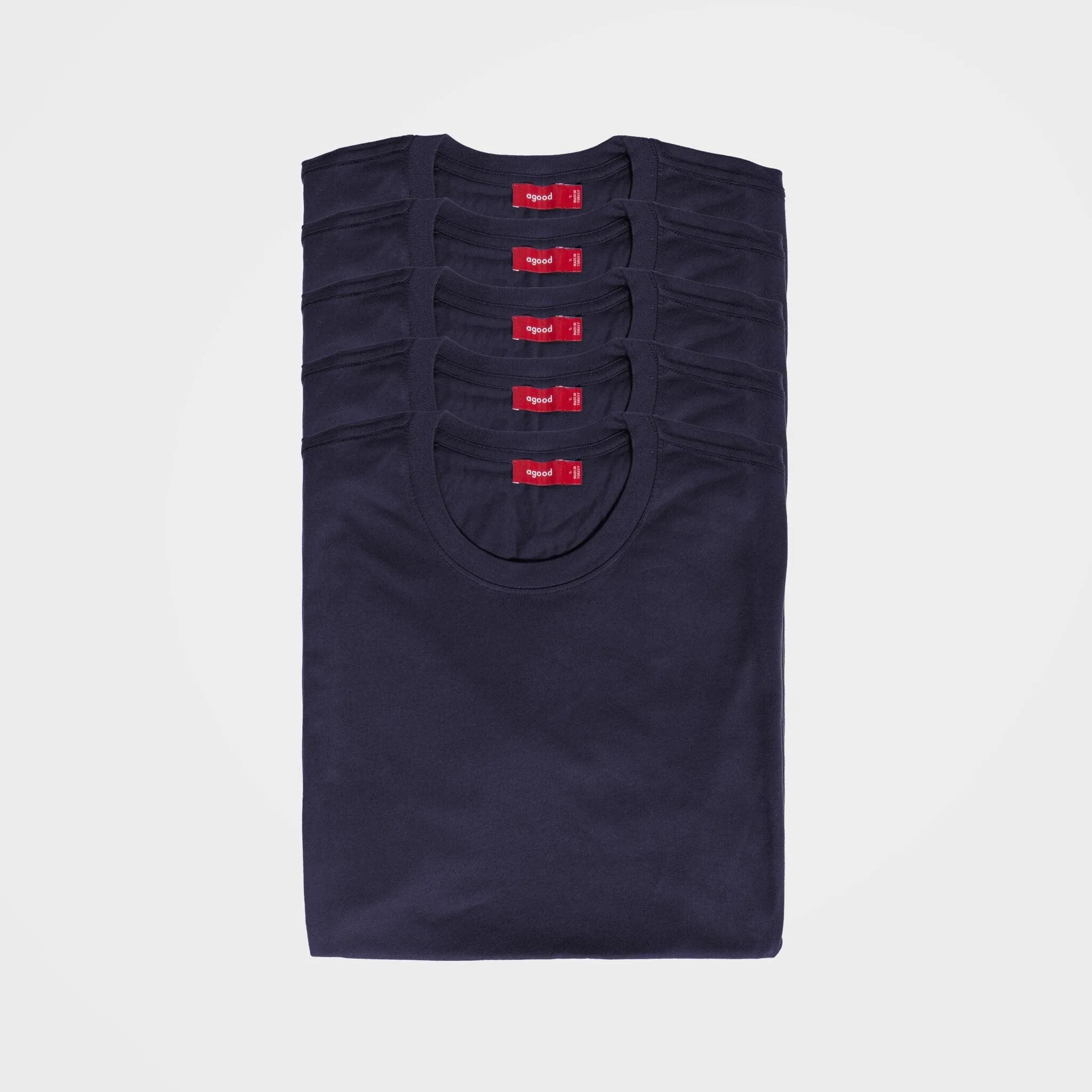 5 Pack | Men’s T-Shirts, Recycled Cotton, Midnight