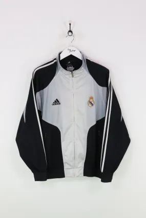 Adidas Real Madrid Track Jacket Black/Grey Large