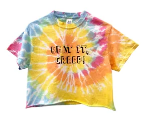 Beat It, Creep! Pastel Rainbow Tie-Dye Unisex Cropped Tee