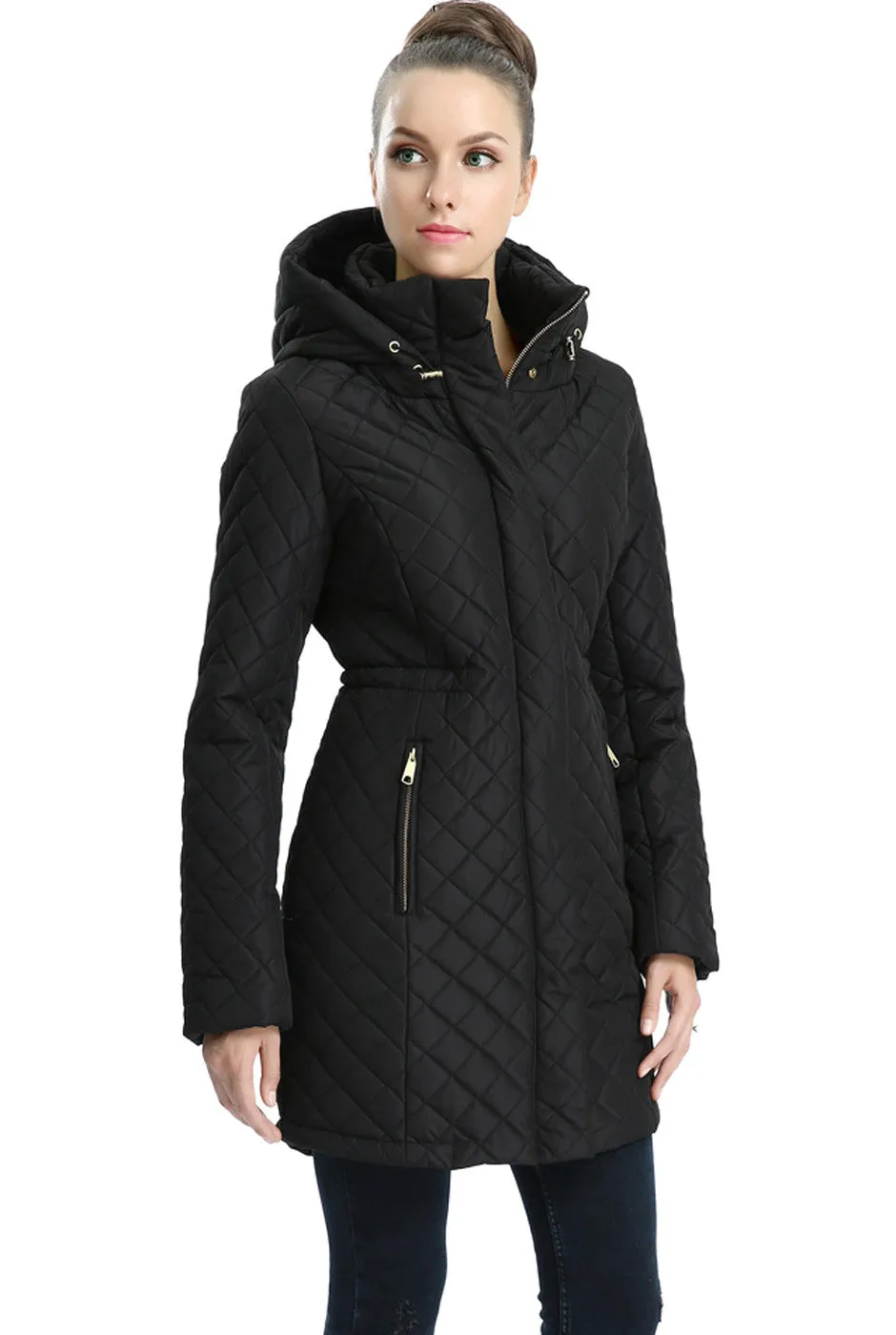 BGSD Women's "Angela" Waterproof Quilted Parka Coat