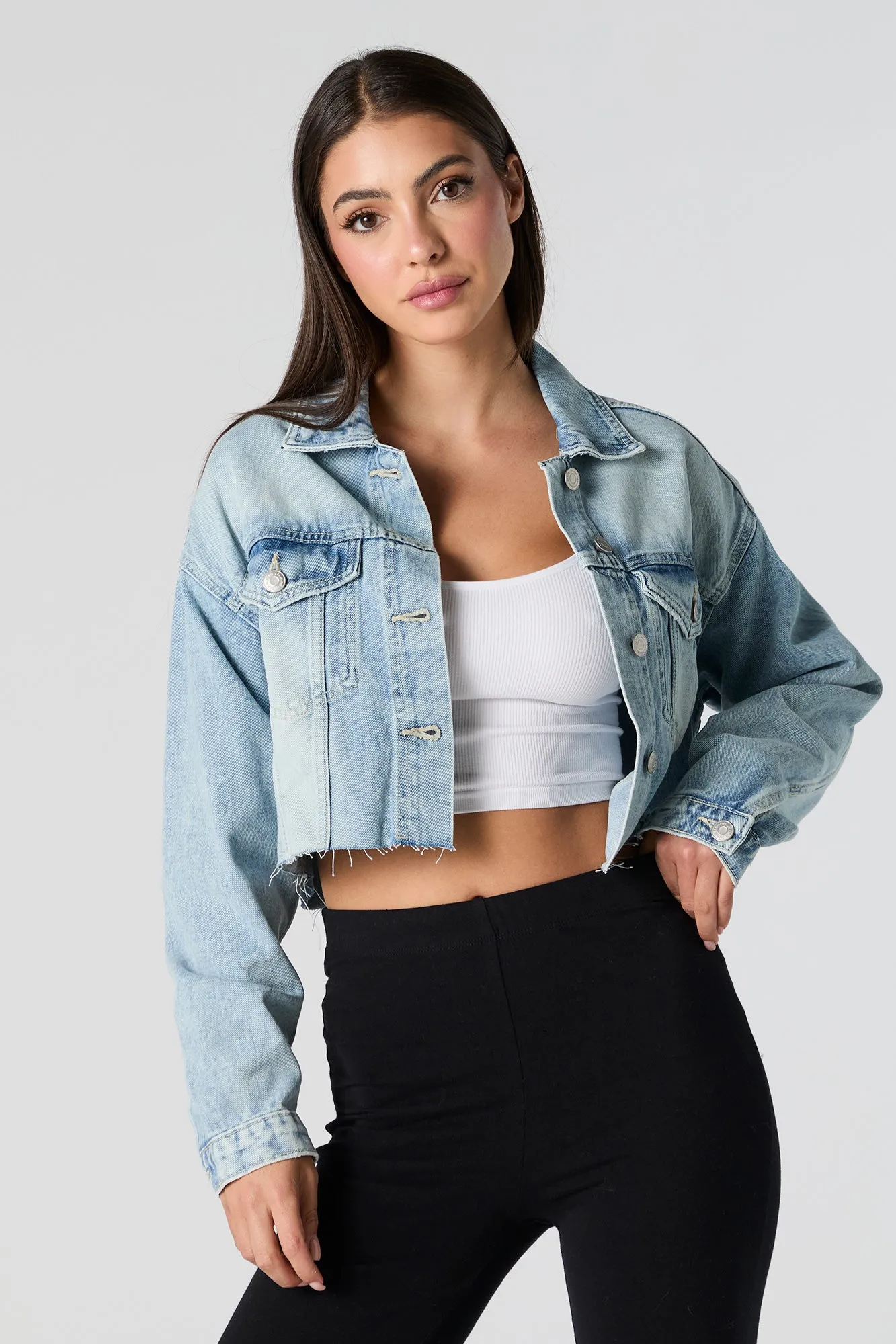 Blouson court en denim