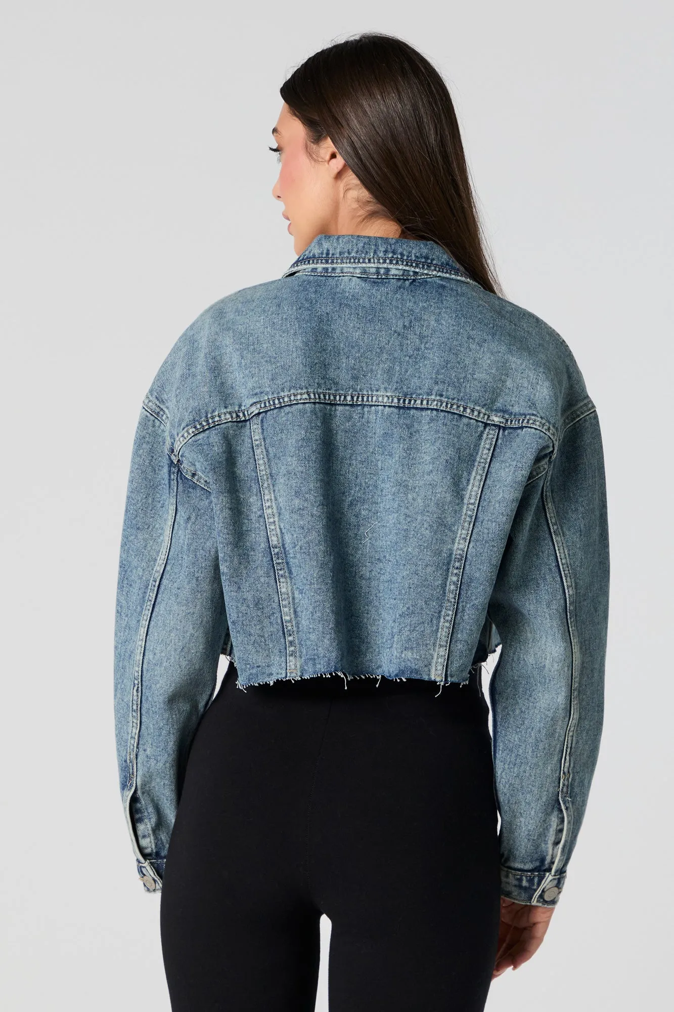 Blouson court en denim