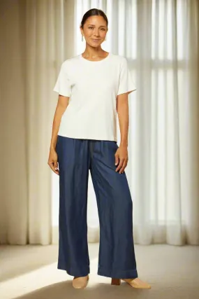 Breezy Relaxed Tencel Pant in Dark Wash