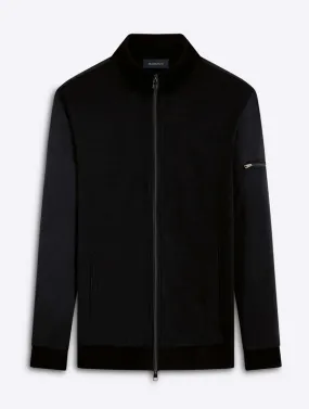 Bugatchi Full Zip Sweater, Caviar