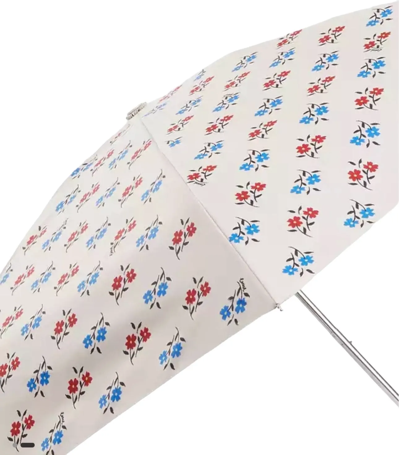 Floral Print Mini Umbrella with UV Protection by Coach