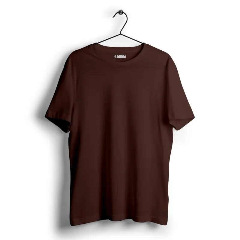 Coffee Brown Plain Tshirt - Plus size