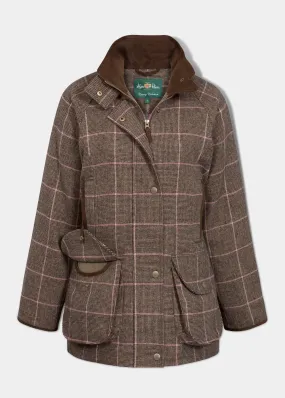 Combrook Ladies Tweed Shooting Coat In Ebony - Shooting Fit