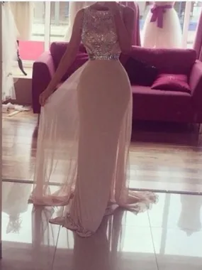 Custom Made A Line Round Neck Long Prom Dress, Long Formal Dresses, Evening Dresses