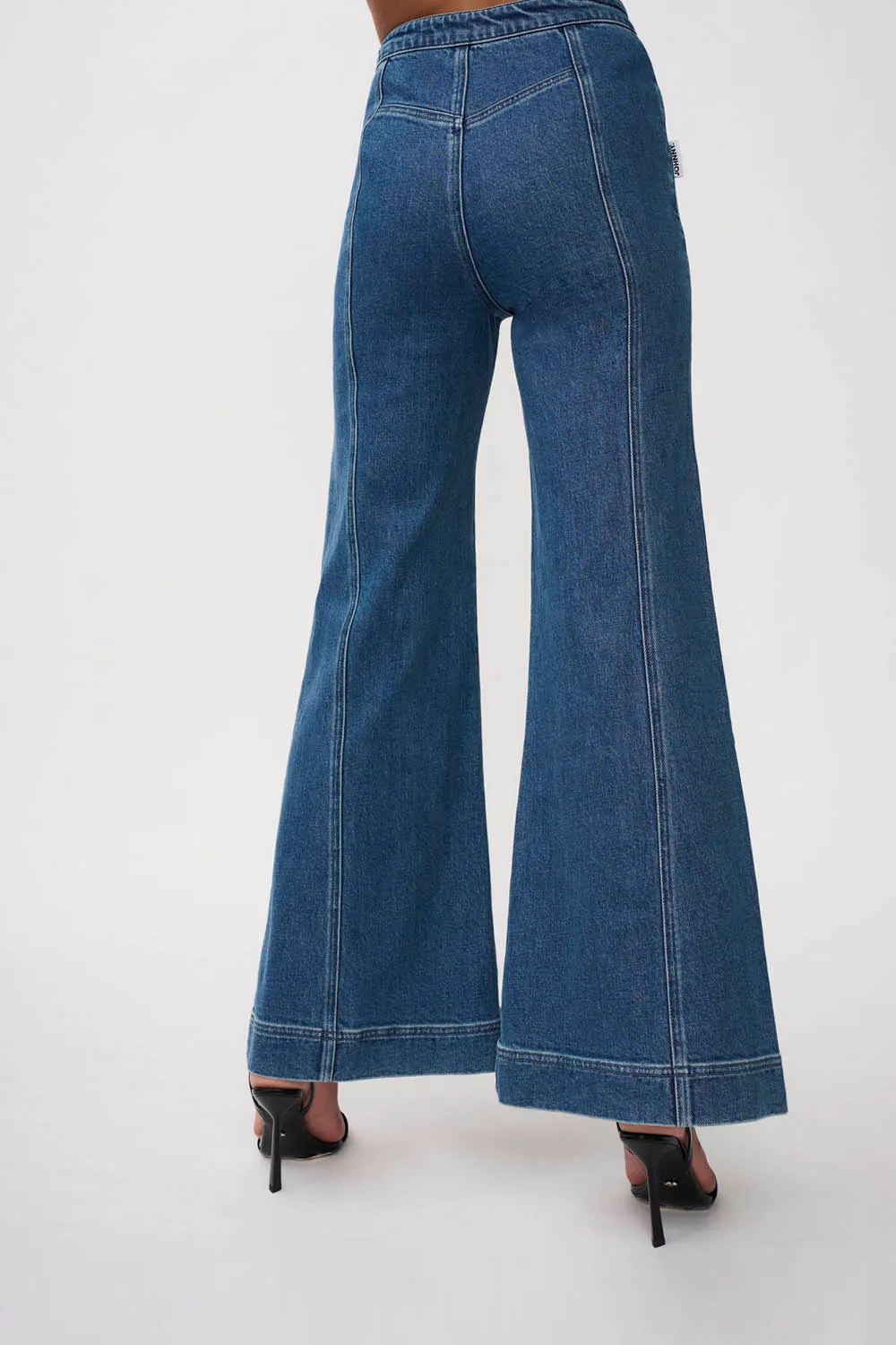 Della Denim Wide Leg Jean - Blue Wash