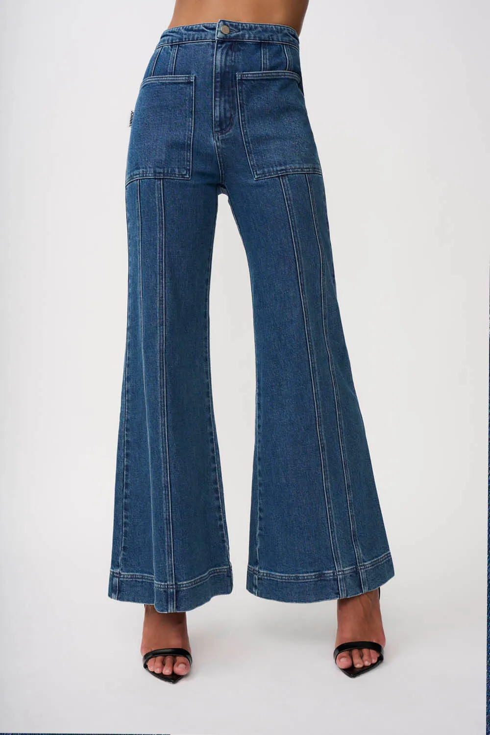 Della Denim Wide Leg Jean - Blue Wash