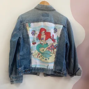 Denim Jacket made with Reworked Duvet Cover.