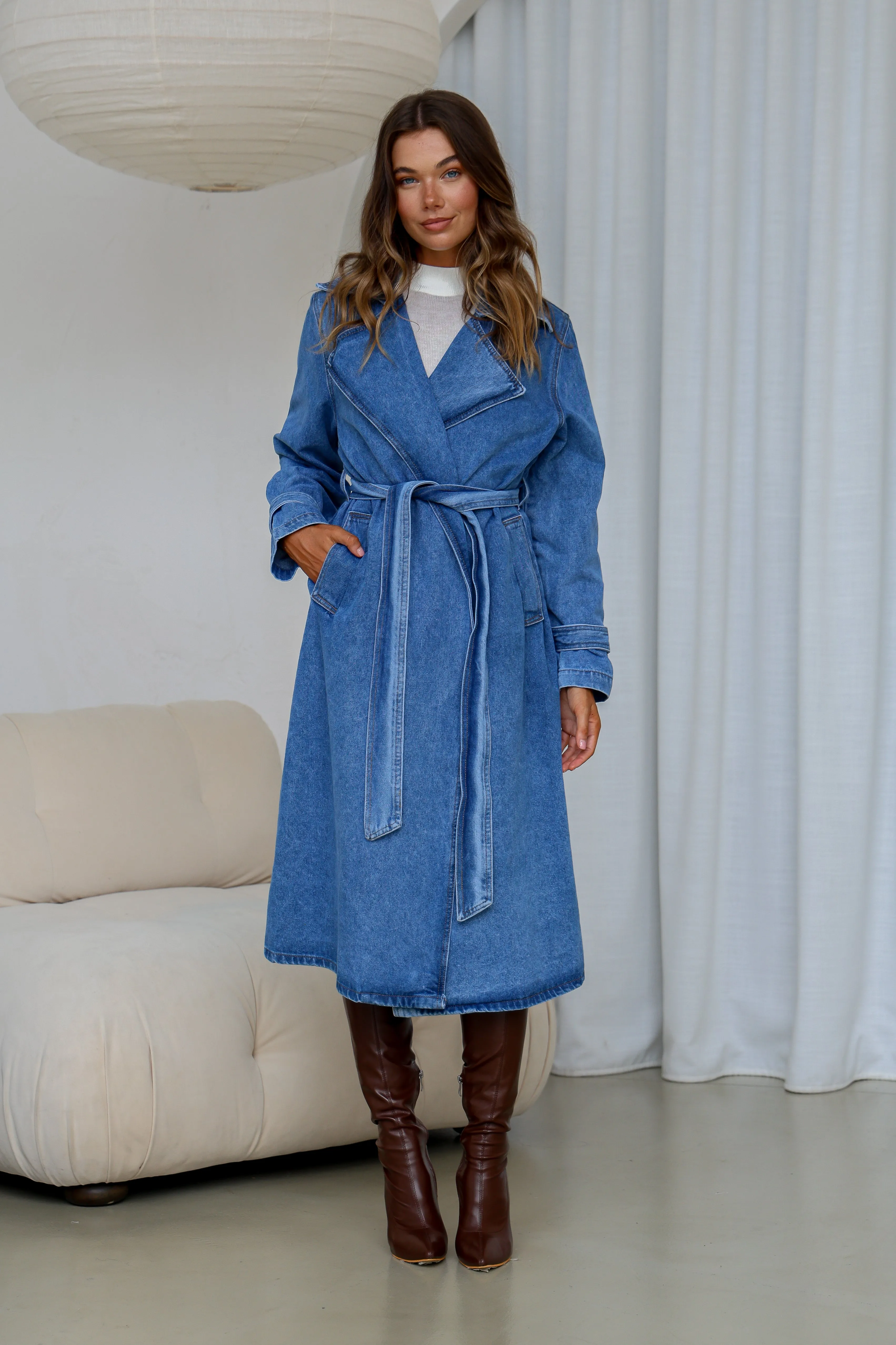 Denim Trench Coat