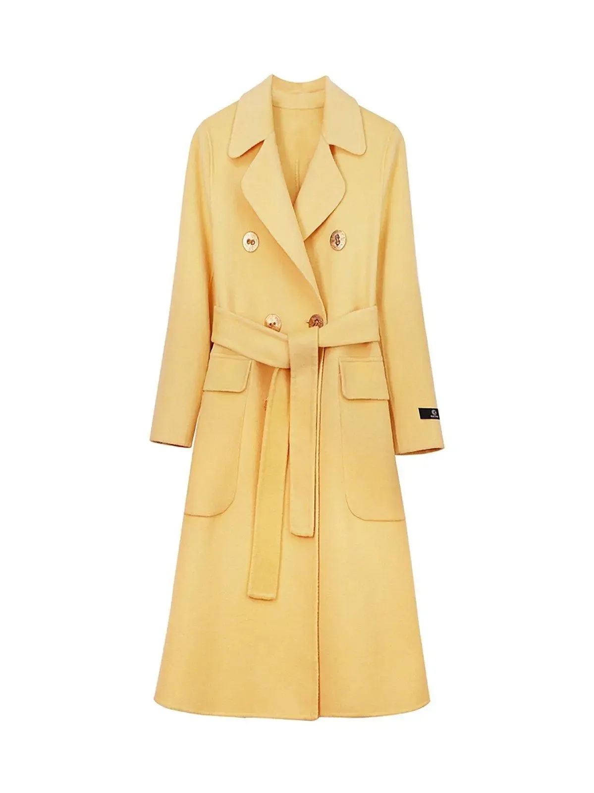 Double Face Wool Long Betled Coat