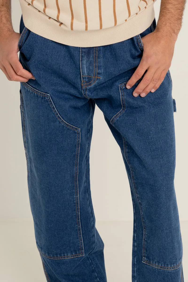 Double Knee Jean Indigo