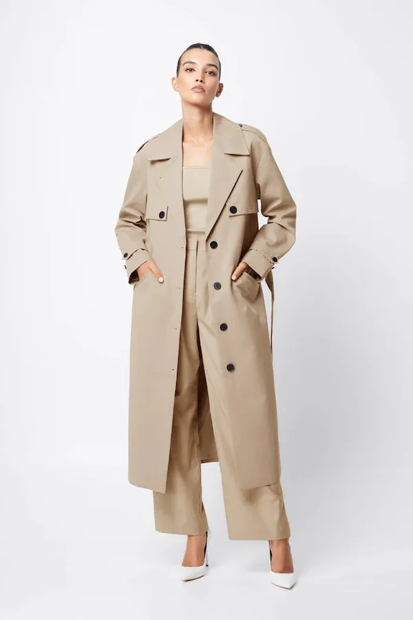 For Keeps Trench Coat Neutral