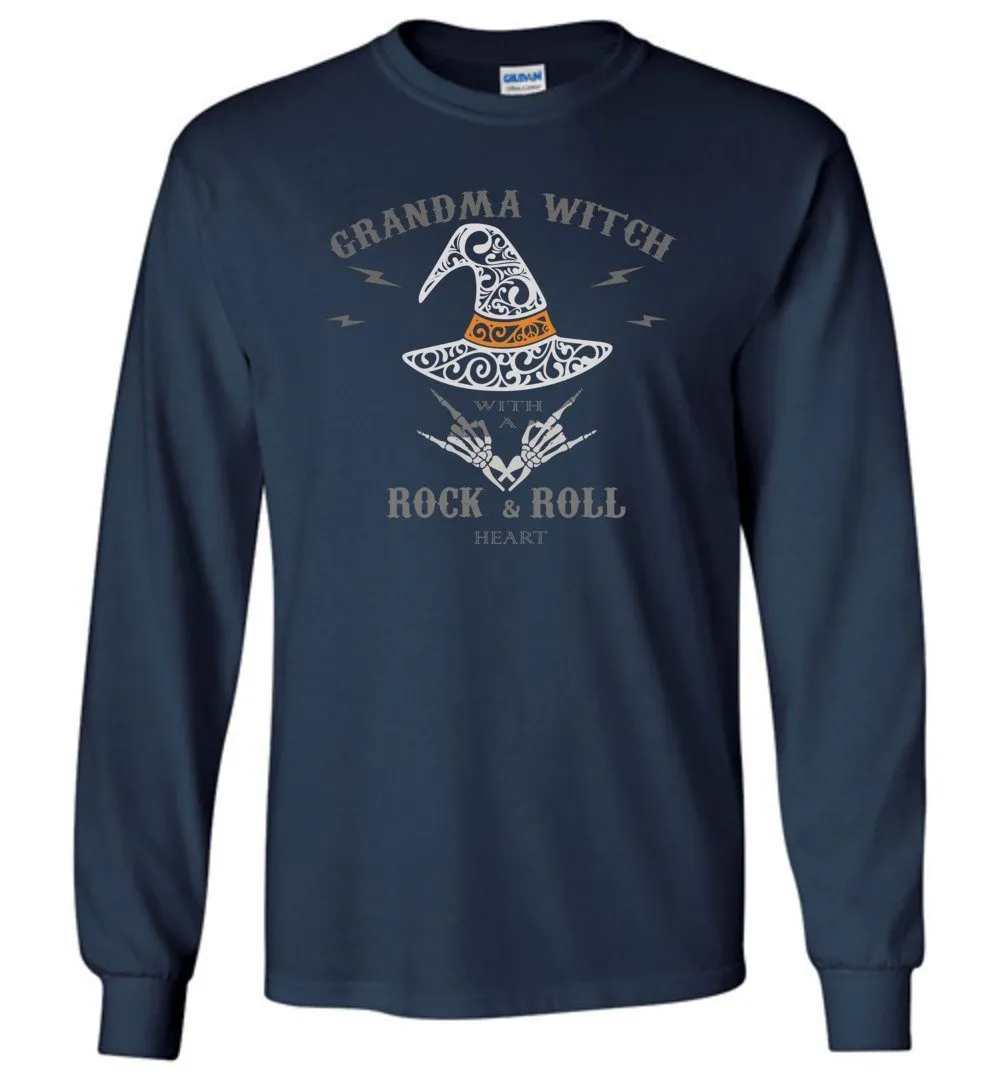 Grandma Witch - Rock n Roll Heart Long Sleeve T-Shirts