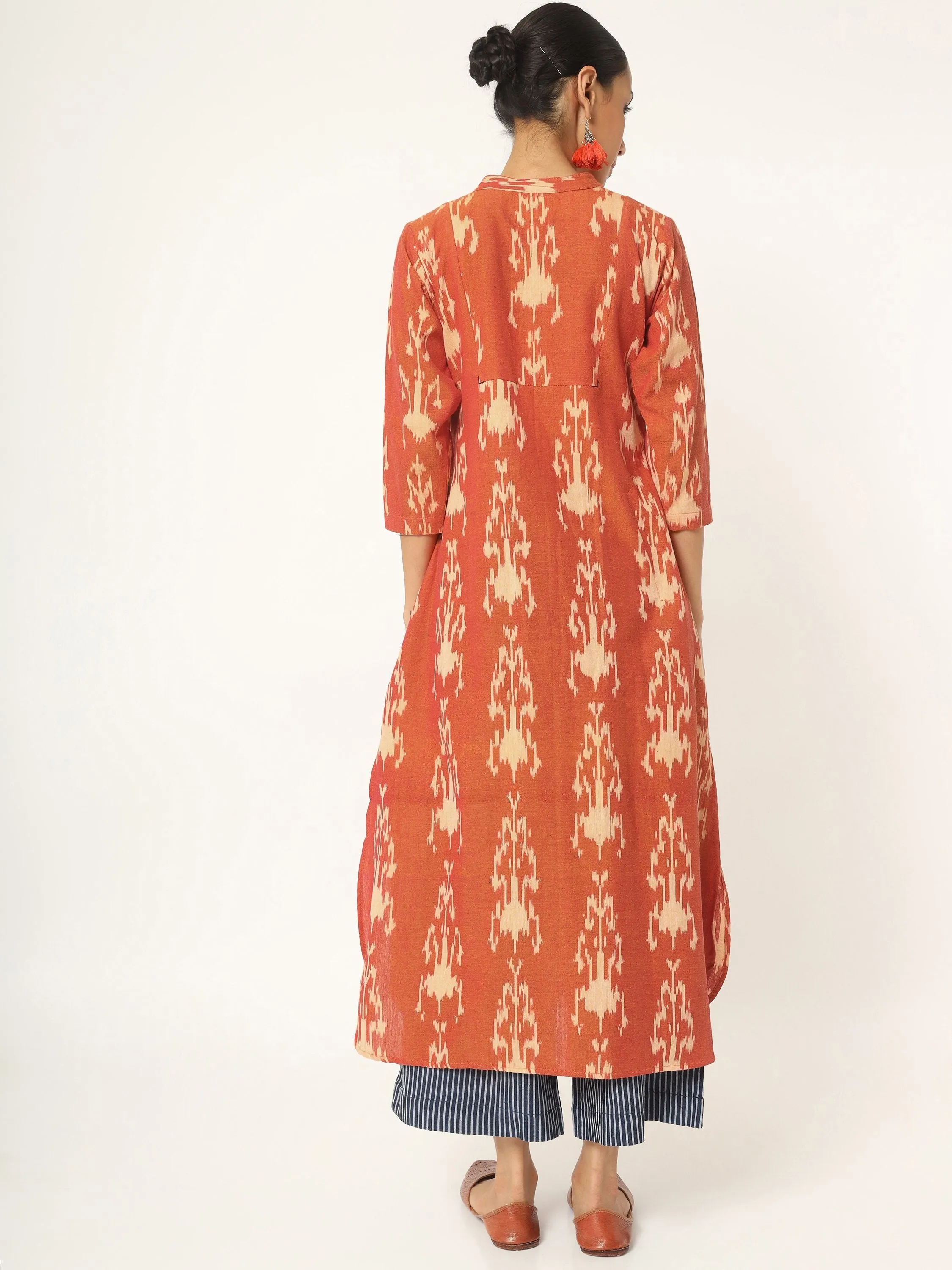 Handloom Ikat Kurti with Palazo and stole