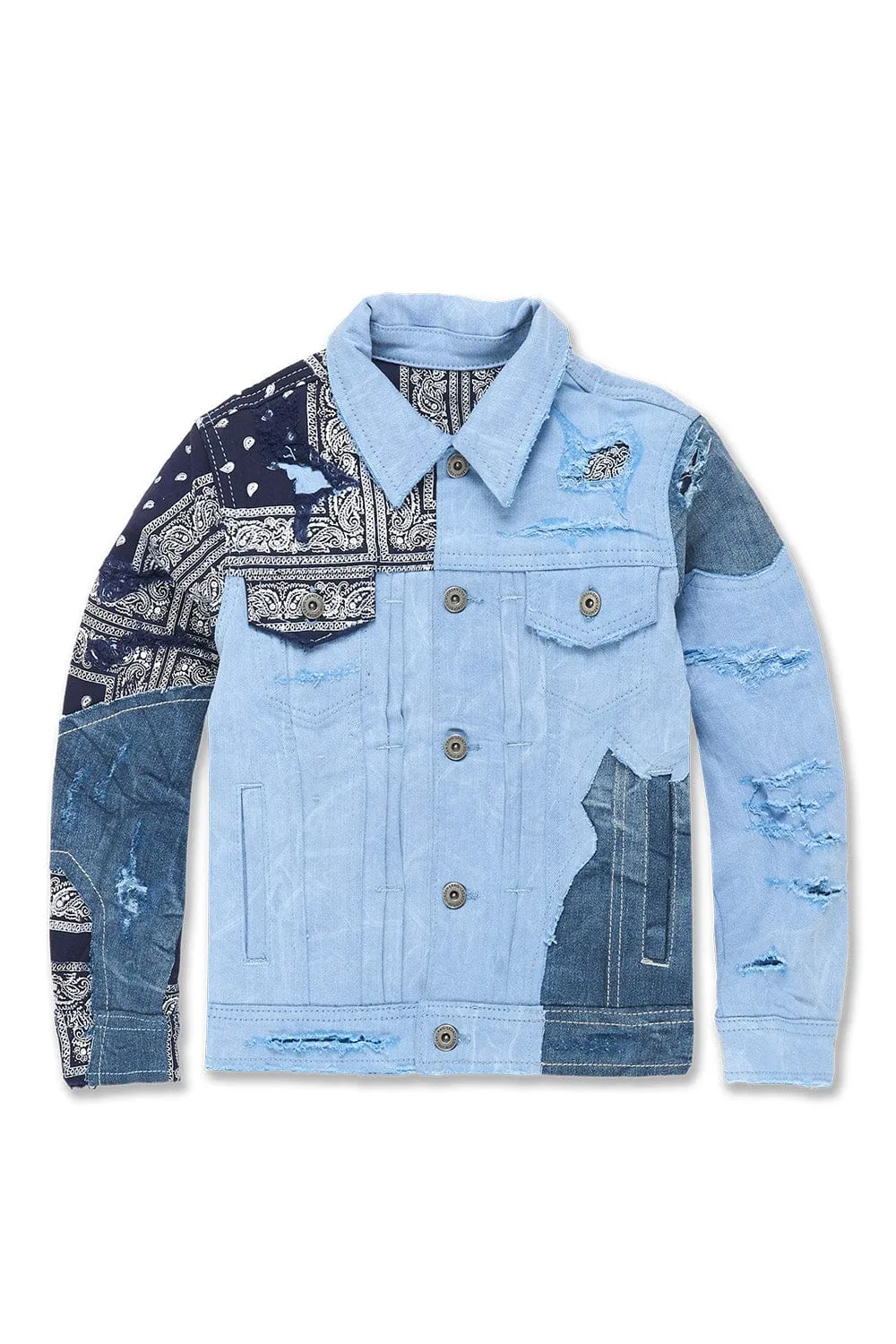 Kids Paisley Denim Trucker Jacket (Colts)