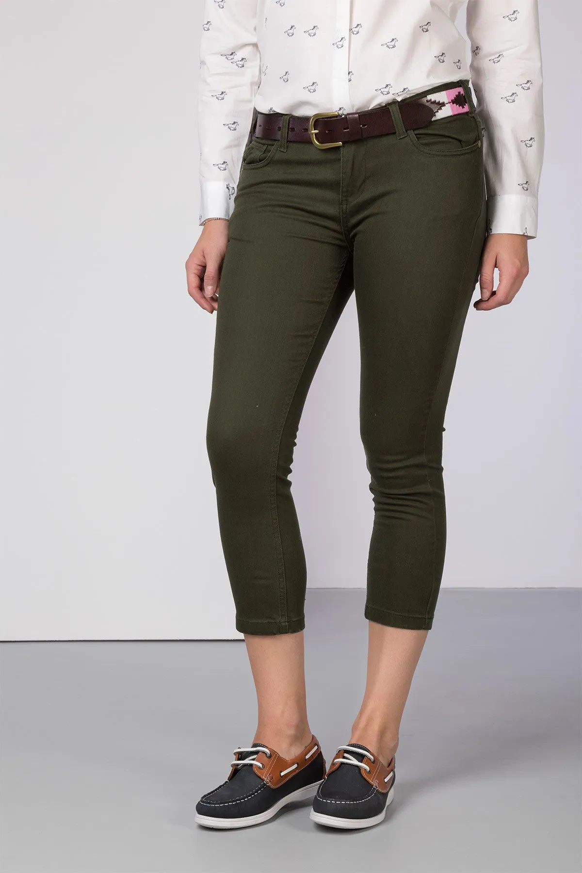 Ladies Skinny Cropped Jeans - Portia