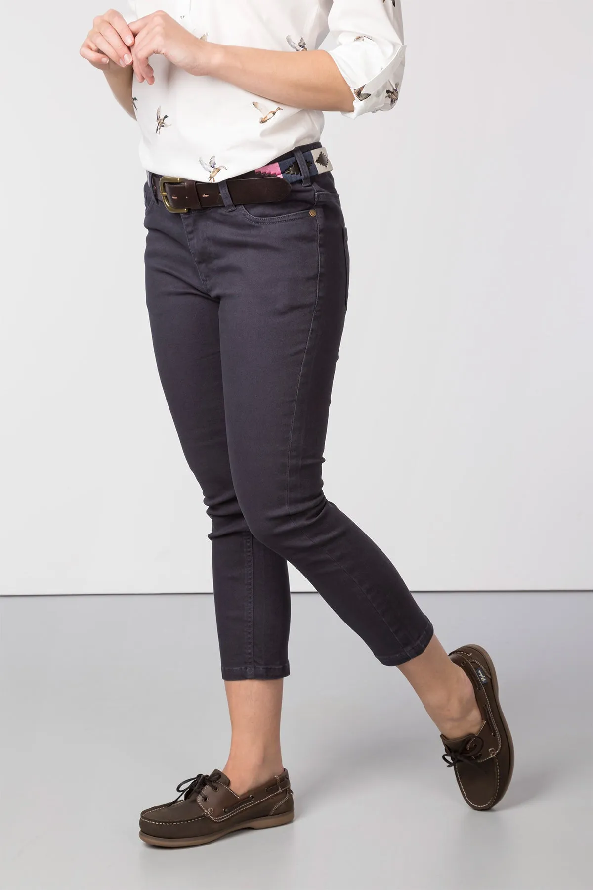 Ladies Skinny Cropped Jeans - Portia