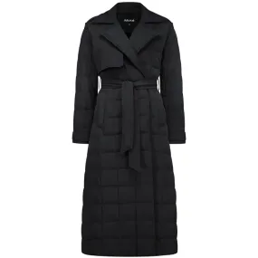 Maisey Stretch Down Trench Coat Black