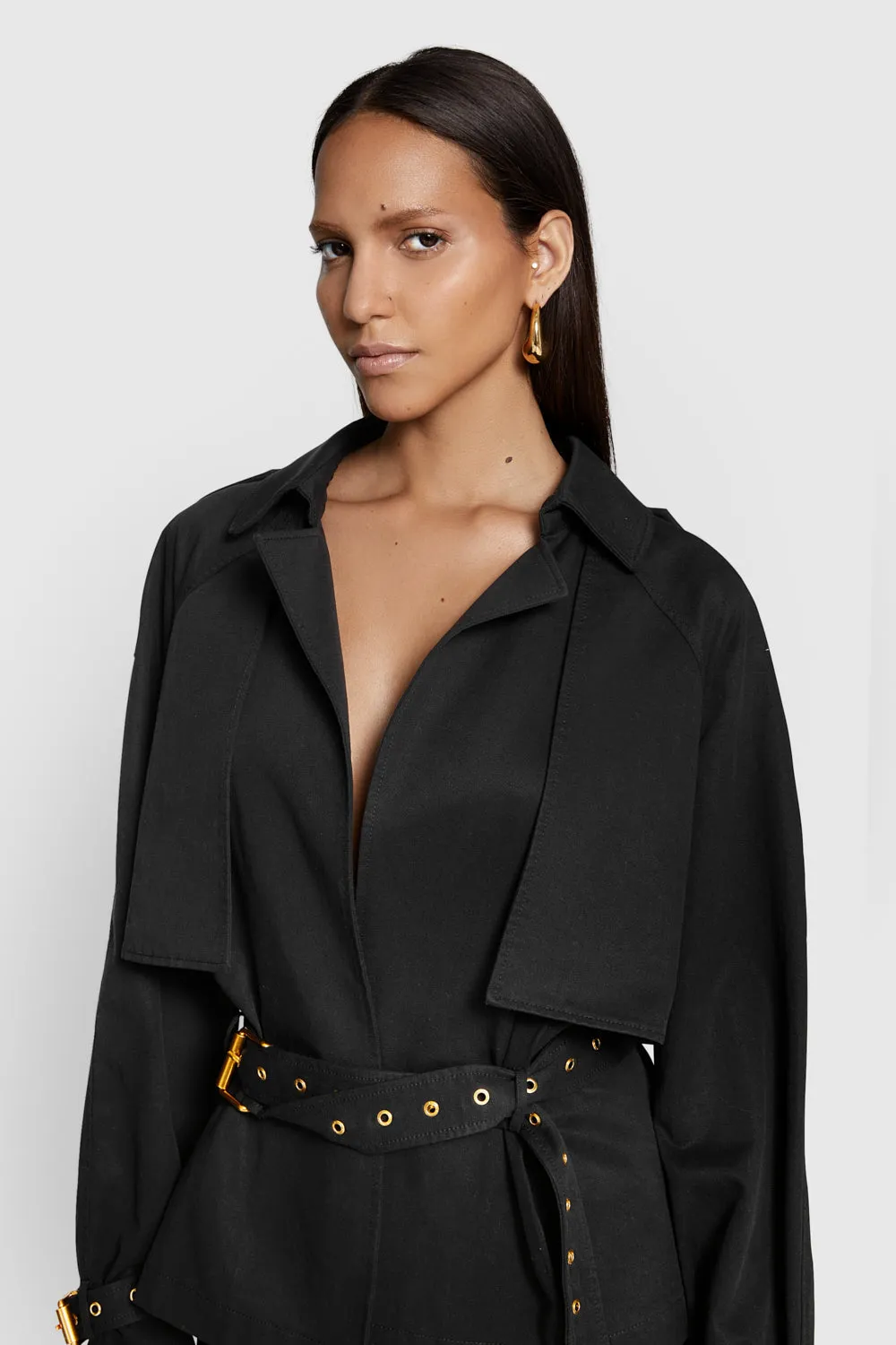 Cropped Mia Trench Coat