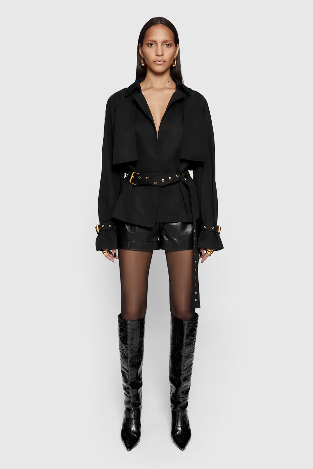 Cropped Mia Trench Coat