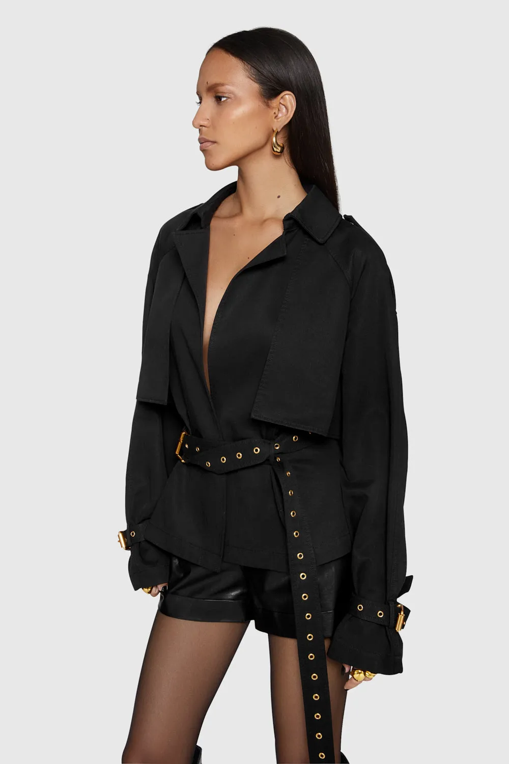 Cropped Mia Trench Coat