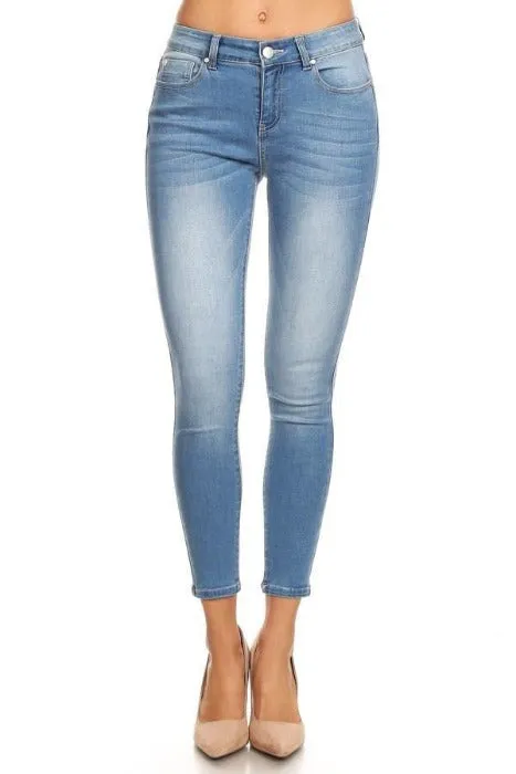 Mid-High Rise Ankle Skinny Enjeans - Light