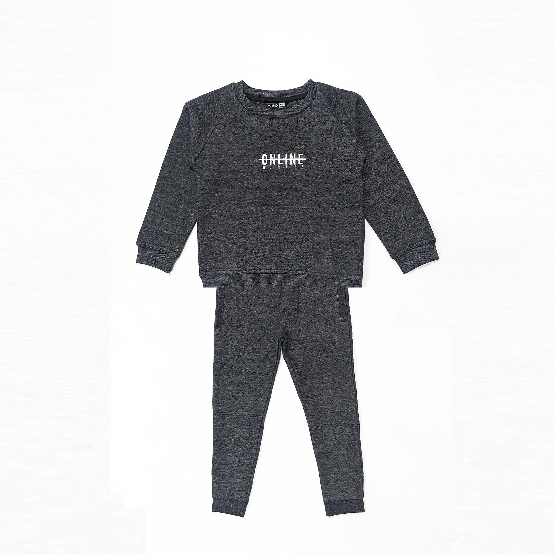 PEP&Co - Kids 'Dark Grey' Fleece Two-Piece Set PC941