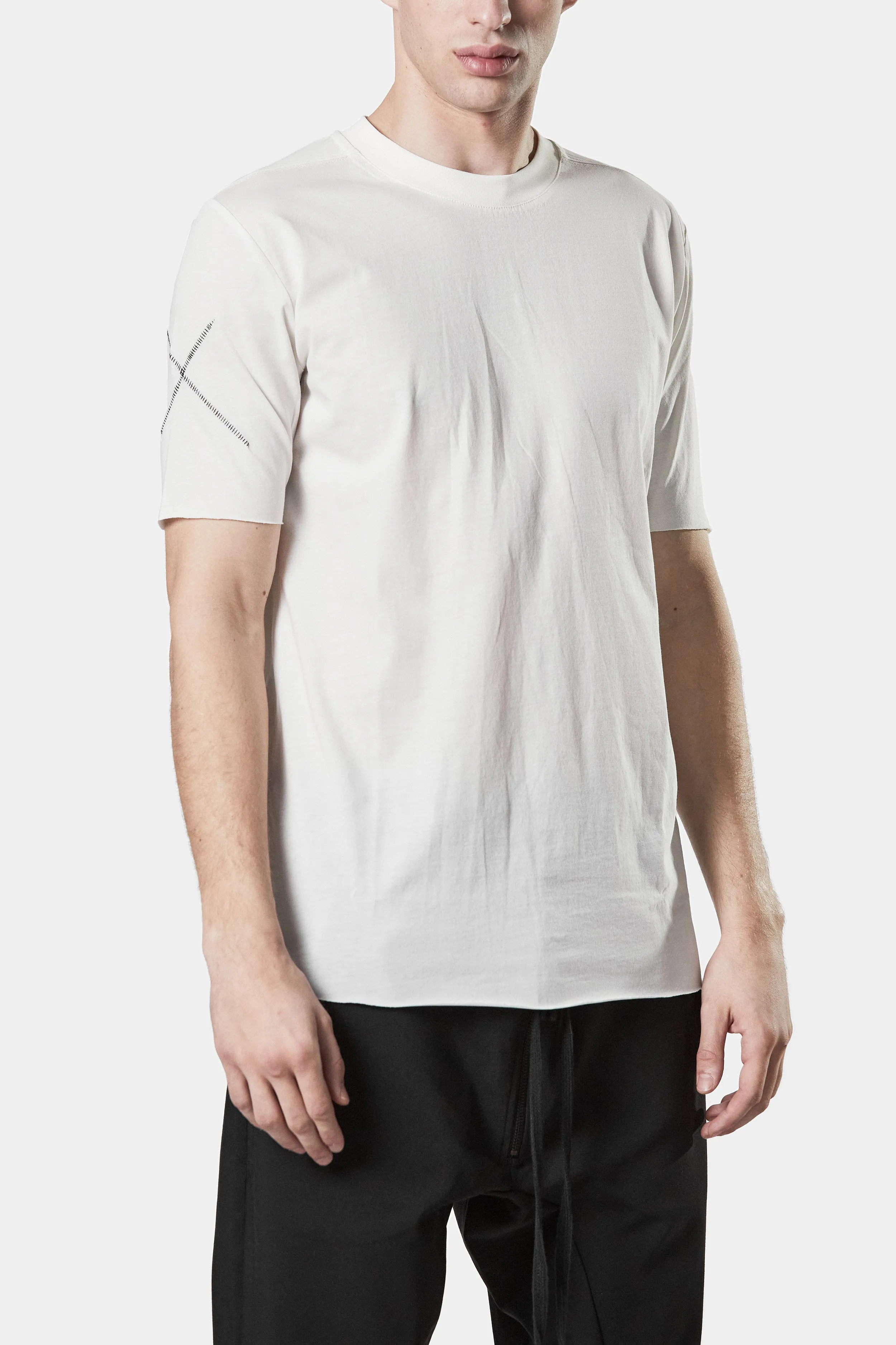 Scar stitch t-shirt, Cream