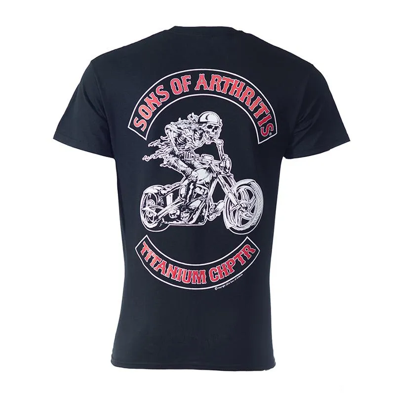 Sons of Arthritis Titanium Chapter Pocket Biker Graphic Tee