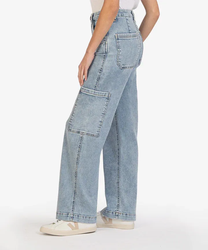 The Jodi High Rise Wide Leg Cargo Jean - Diverted