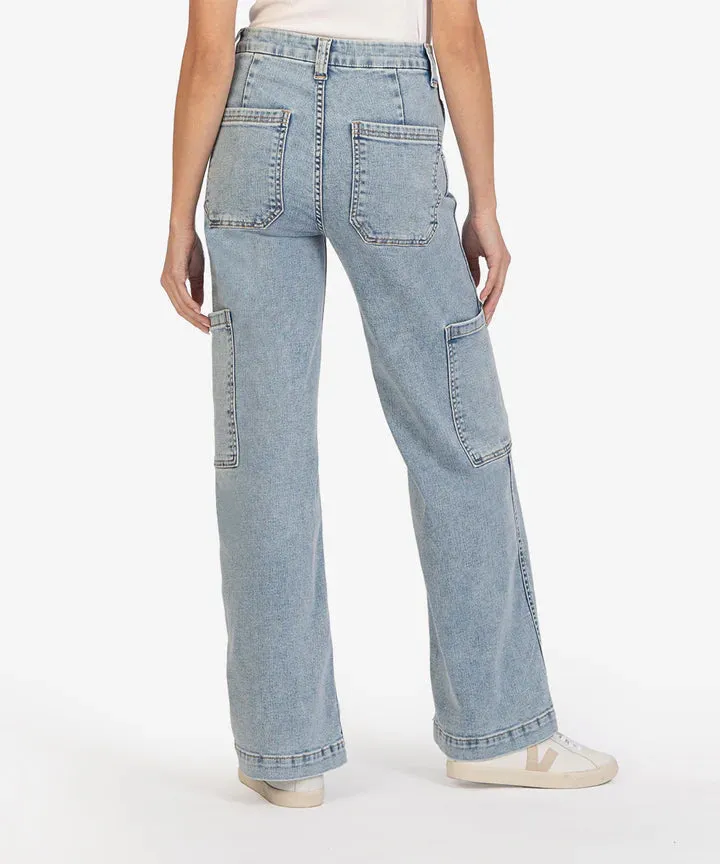 The Jodi High Rise Wide Leg Cargo Jean - Diverted