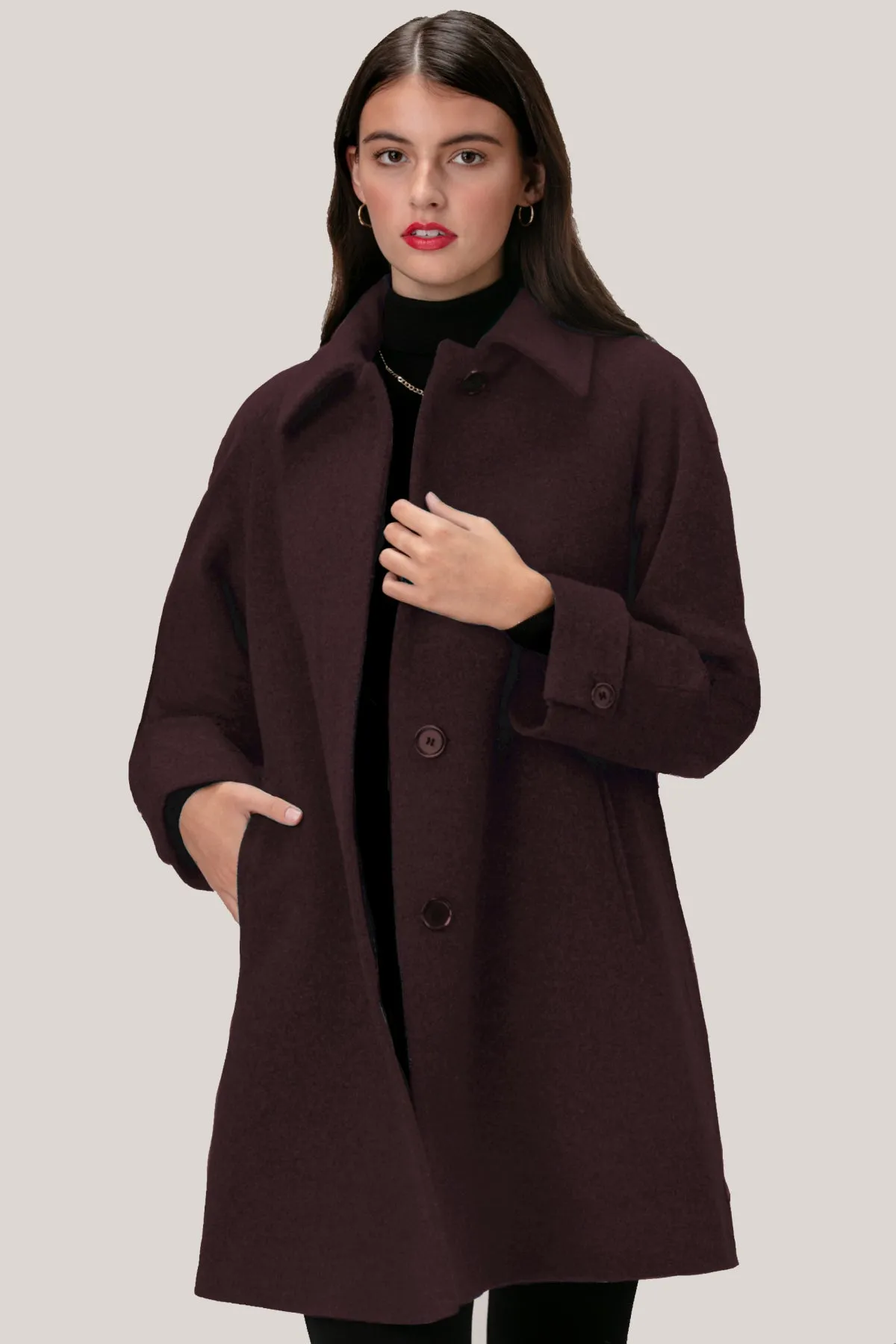 TRINITY Wool & Cashmere Swing Coat 3174