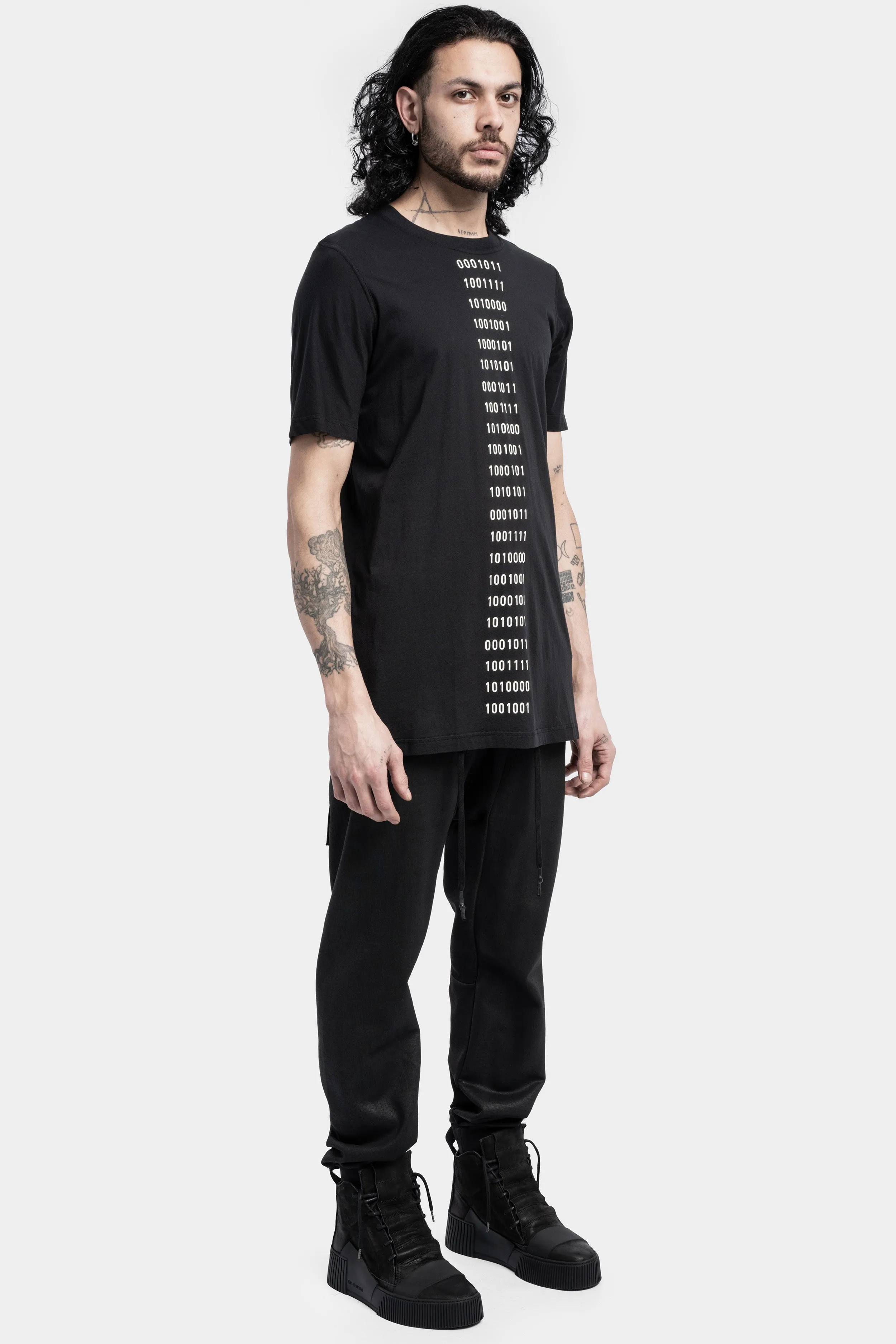 Mens TS5 T-Shirt with Stylish Binary Code Design