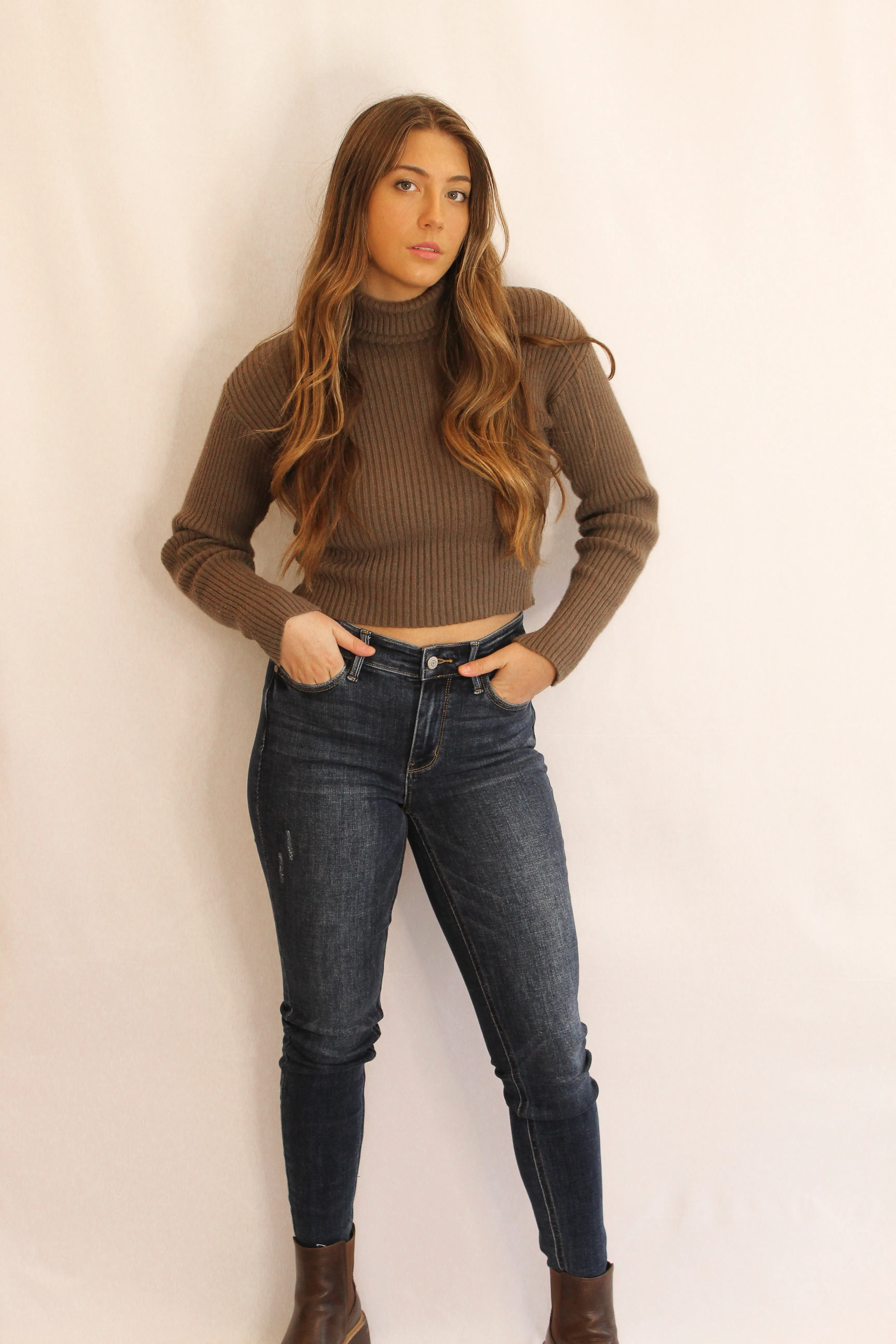 Vintage Raw Hem Skinny Jeans