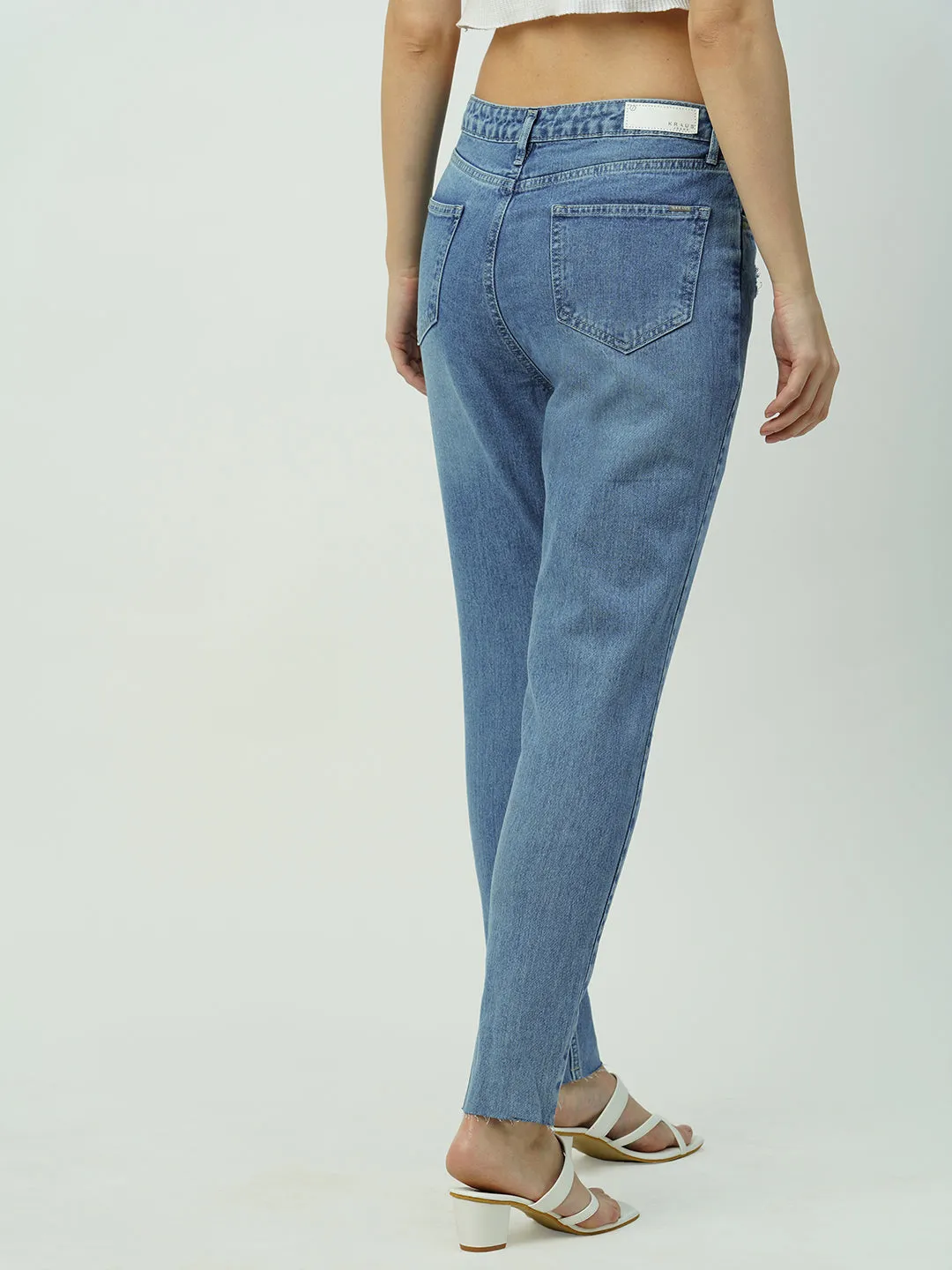 Women High-Rise Slim Straight Fit Jeans